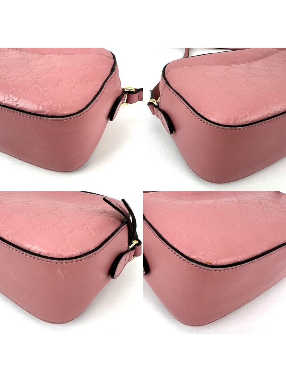 Gucci Guccissima Camera Pink Leather Crossbody Bag - Picture 15 of 15